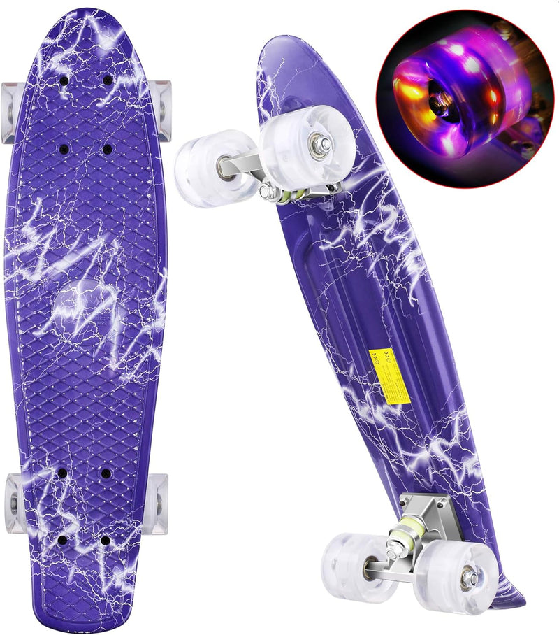 WeSkate Unisex – Kinder Jugendliche Erwachsene Ywhb-12 Skateboard L Violett, L Violett