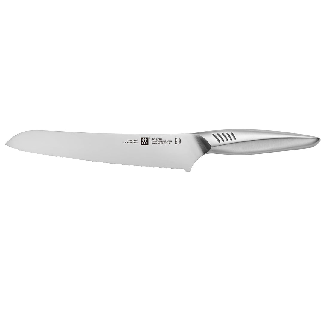 ZWILLING ZWILLING Twin Fin II Brotmesser, 20 cm, Rostfreier N60-Edelstahl, Griff im Kiemendesign, Si