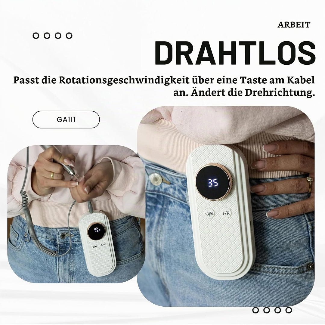 Nagelfräser Kabellos | Maniküre Pediküre Set Kabellos | Nail Drill 50W | Elektrische Nagelfeile | Na