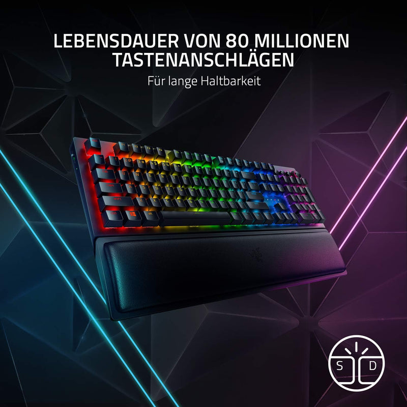 Razer BlackWidow V3 Pro (Green Switch) - Kabellose Mechanische Gaming Tastatur (Klickende Mechanisch