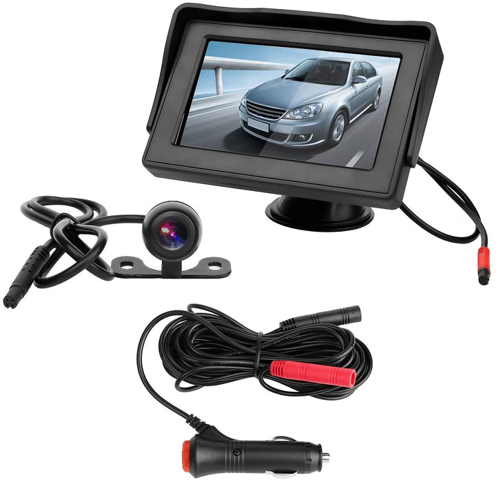OBEST Auto Rückfahrkamera mit 4,3 Zoll Monitor Set, IP67 wasserdichte Parkkamera Einparkhilfe System