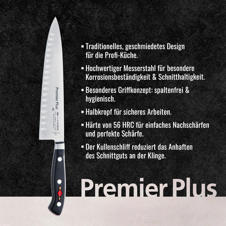 F. DICK Kochmesser, Küchenmesser, Premier Plus Eurasia (Messer mit Klinge 21 cm, X50CrMoV15 Stahl, n