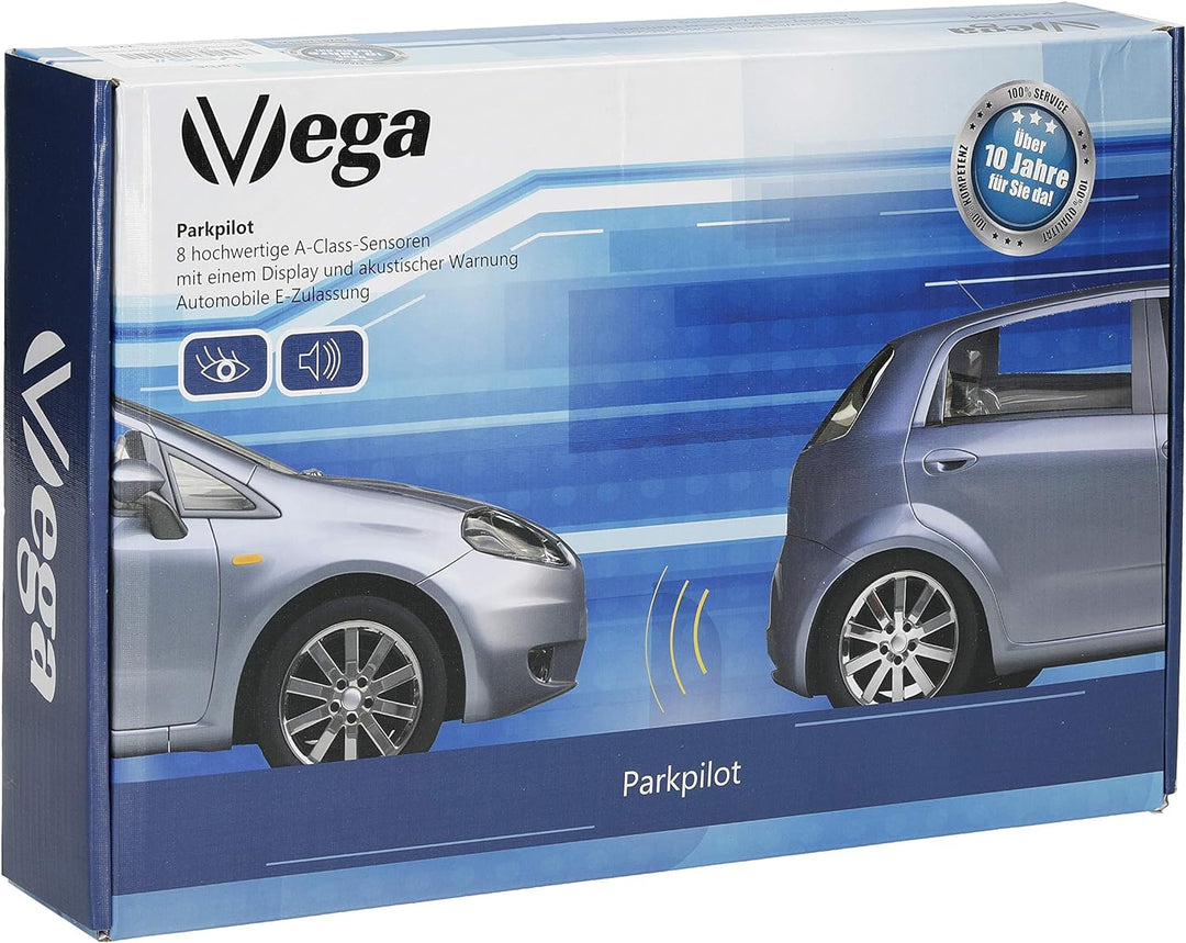 VSG24 Premium Kombi Einparkhilfe mit Display zum nachrüsten am Auto, PDC Parksensoren Vorne Hinten m