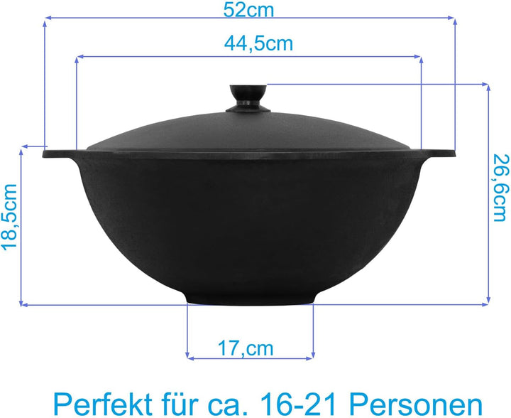 Ø44 Uchag 2mm stahl Utschak Utschag mit Abzugsrohr Feldküche 16L Kazan Kasan (flacher Boden) Feuerst
