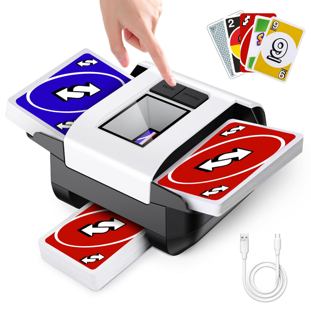 Automatischer Kartenmischer 1-2 Deck, Automatischer Mischmaschine Karten, Wiederaufladbarer Kartenmi