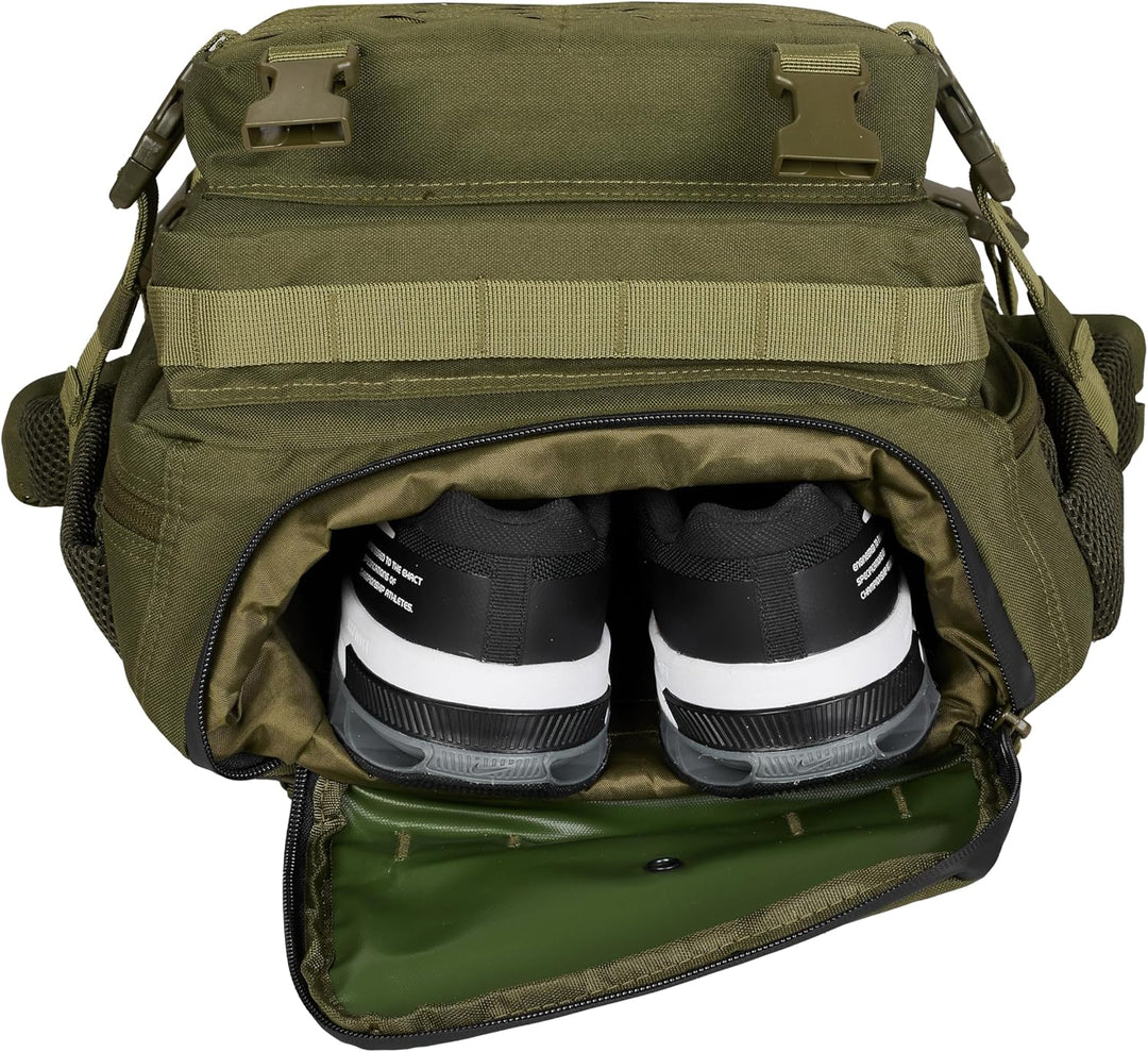ELITRAINX V2 Militär-Rucksack, 45 l, wasserdicht, Cross-Training, Reisen, Sport, Fitnessstudio, trag