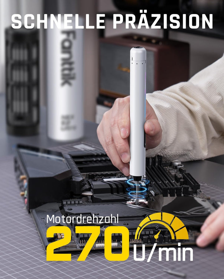 Fanttik E2 Ultra 3.7V Mini Elektro Schraubendreher Set, 50 in 1 Magnetische Präzisions-Schraubendreh