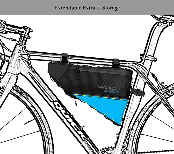 Roswheel Attack Tasche Rahmen Bike Packing erweiterbar 3 – 4L Waterproof Dreieckige Tasche, Dreiecki