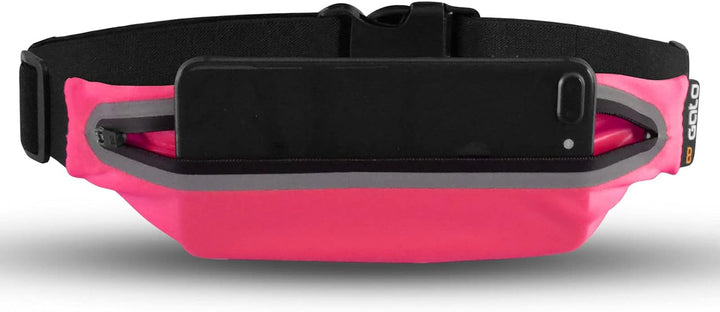 GATO SPORTS BELT |GSB02| Wetterfester, dehnbarer Sportgürtel mit grosser Tasche, Farbe:Pink, Pink