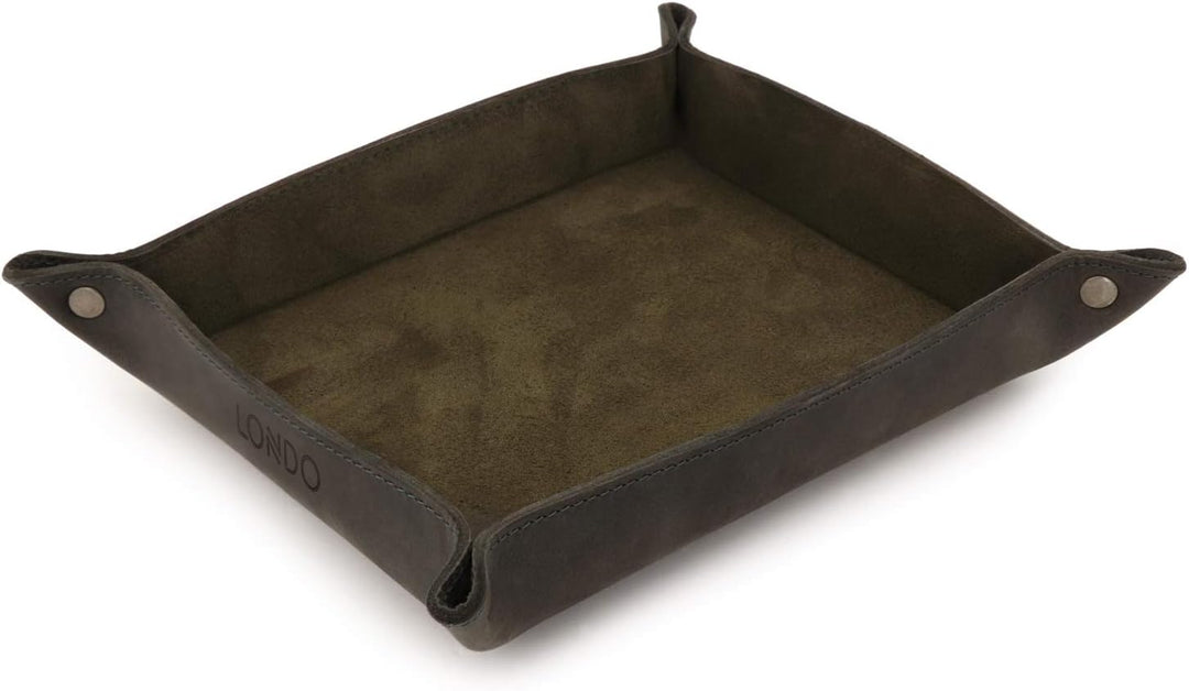 Londo Echtleder Leder Taschenleerer - Vide Poche - Ledertablett Organizer, Praktische Aufbewahrungsb