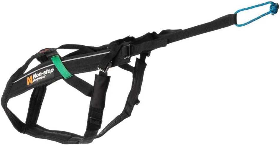 Non-stop dogwear Freemotion Harness Zuggeschirr für Hunde schwarz Gr. 7 Kopf 52cm Hals 44-48cm, schw