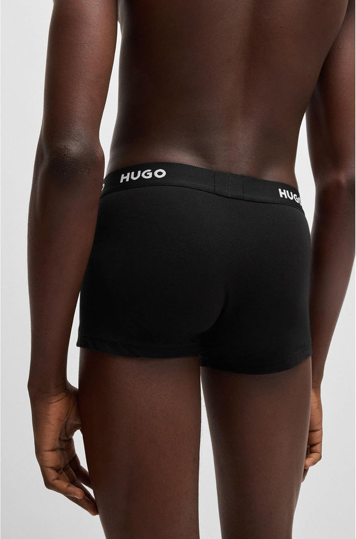 HUGO Herren Trunk Triplet Pack Dreier-Pack eng anliegende Boxershorts aus Stretch-Baumwolle mit kurz