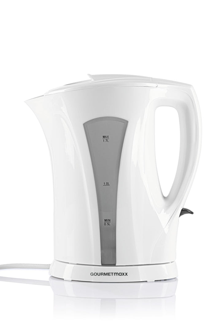 GOURMETmaxx Wasserkocher 1,7 l | Schlichtes Design, kabellose Flexibilität & automatische Abschaltun