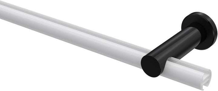 INTERDECO Träger/Wandhalter Schwarz, offen 7,5 cm Abstand, 1-läufig 20 mm Ø, Platon (4 Stück)