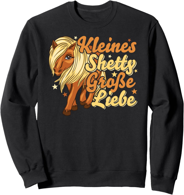 Shetty Shetland Pony Pferd Reiterin Damen Mädchen Geschenk Sweatshirt