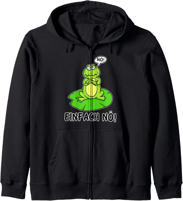 Nö Einfach Nö Geschenk Lustiger Spruch Nö Frosch Kapuzenjacke