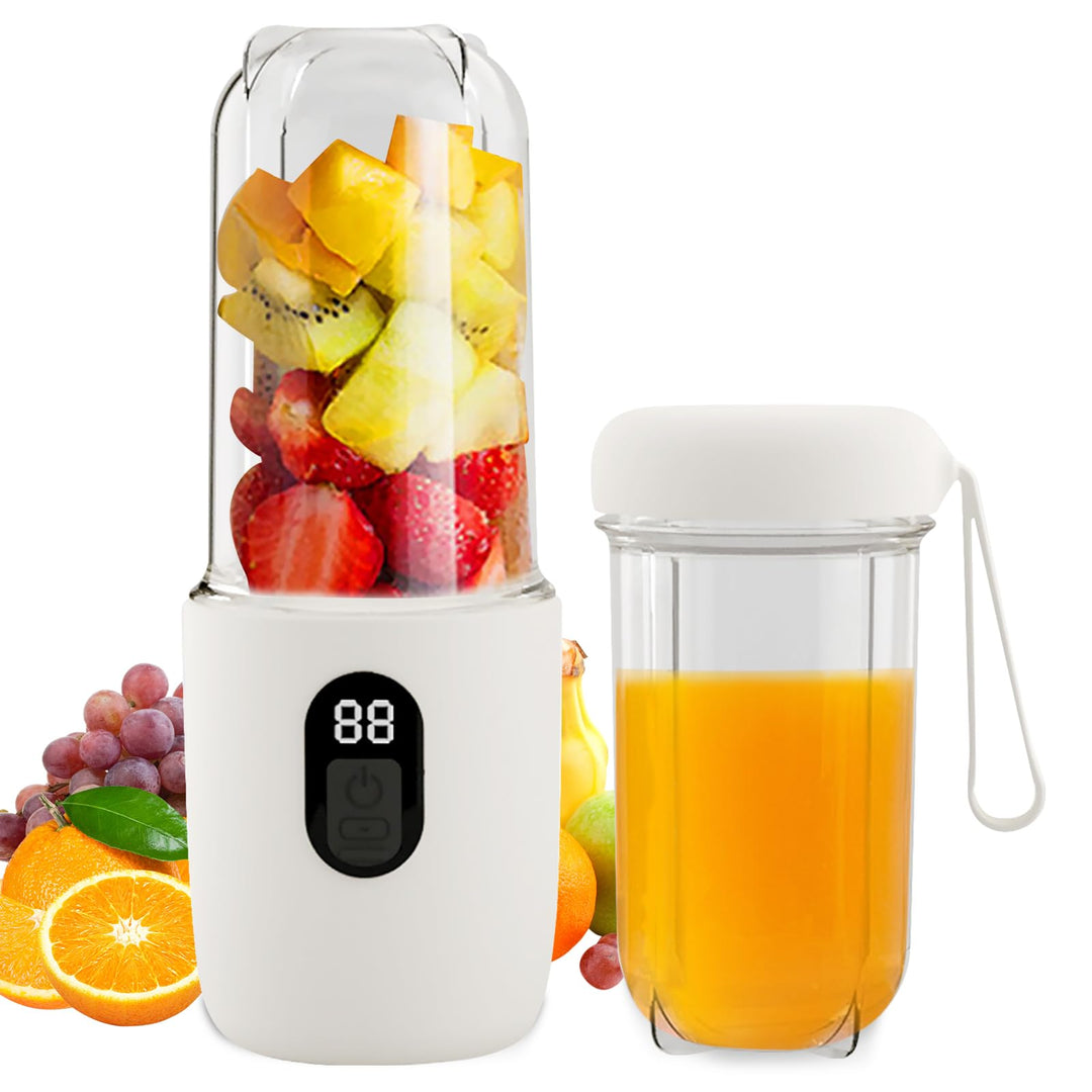 Tragbarer Mixer Smoothie Maker to go, Smoothie Mixer mit Reisedeckel, Portable Blender 500ml, Wieder