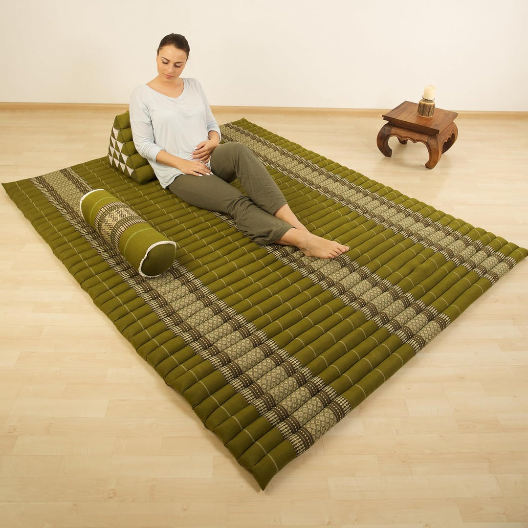 Asia WOHNSTUDIO livasia Rollmatte XXL breit Doppelbett - 200x145x4,5cm - Gästebett Gästematratze 2 P