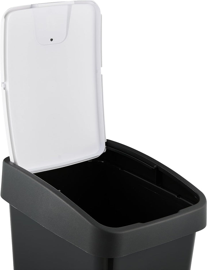 keeeper Premium Abfallbehälter mit Flip-Deckel, Soft Touch, 45 l, Magne, Graphit-Grau 45 L Graphit G
