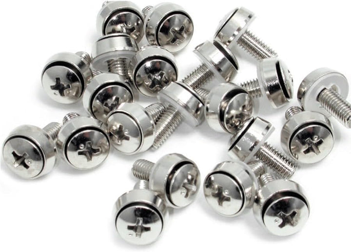 StarTech.com M6 x 12mm, Montageschrauben, 100er Pack, M6 Schrauben für Server Rack und Serverschrank