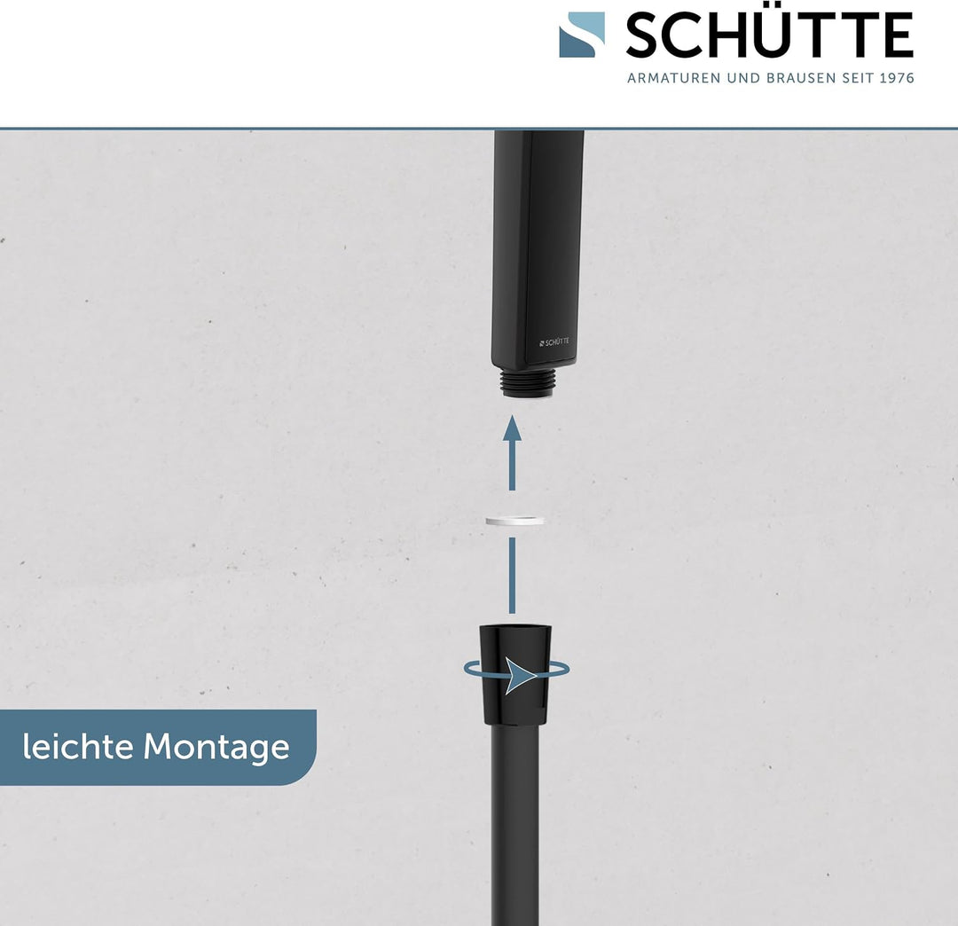 SCHÜTTE Handbrause HAWAII mit Antikalk-Noppen | Duschkopf mit komfortablem Druckknopf und 3 einstell