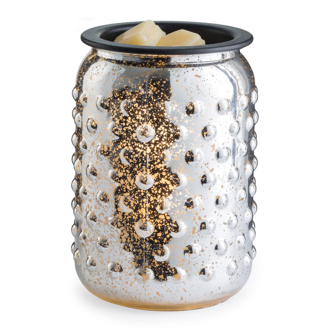 Candle Warmers MERCURY GLAS Illumination Duftlampe elektrisch aus Glas silber, Silber