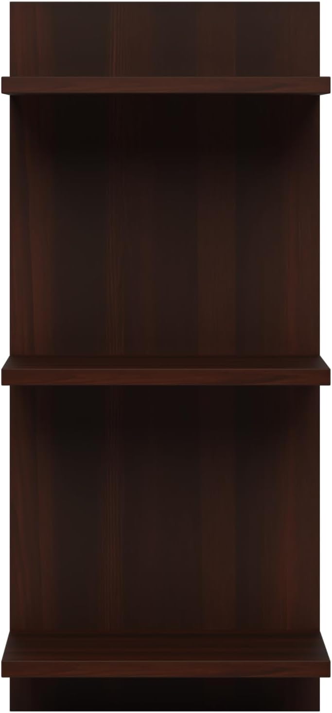 AKKE Hängeregal Wandregal - 80 x 40 cm Möbelplatte - Regal 3 Ebenen - Dunkle Walnuss, Dunkle Walnuss