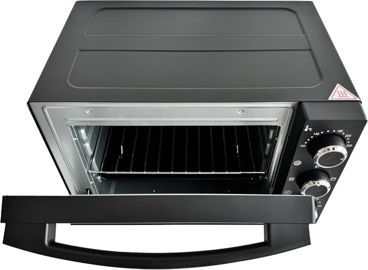 Silva Schneider MB 1600 Minibackofen, 15 L, schwarz, 1200 Watt, Temperaturr. 100-230 °C, Timer, 4 St