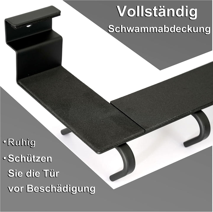 WEBI Türgarderobe mit 6 Haken,Türhaken zum Einhängen,Türaufhänger,Kleiderhaken Tür,Haken Tür,Türhake