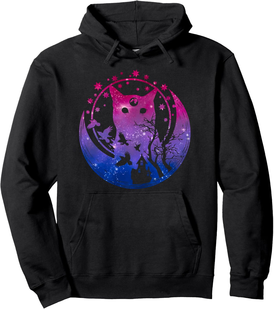 Bisexuelle Mond Space Cat Pride Katze Bisexuell LGBT Pullover Hoodie