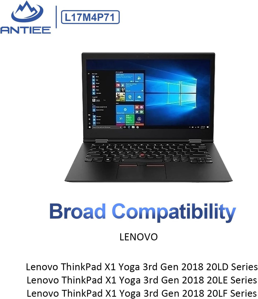 ANTIEE L17M4P71 L17C4P71 Laptop Akku für Lenovo ThinkPad X1 Yoga GEN 3/ 3rd Gen 2018 Series 01AV474