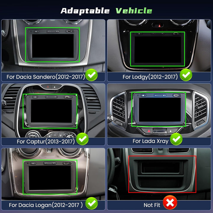Hikity 2G+64G Android 15 Autoradio für Renault Spring, Dacia Logon, Duster, Captur, Sandero, Symbol,