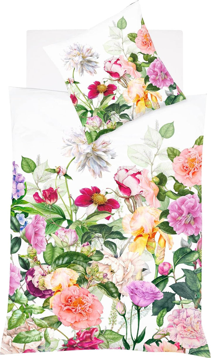 fleuresse Mako-Satin Bettwäsche Bed Art S Flen Multicolor 1 Bettbezug 155 x 220 cm + 1 Kissenbezug 8