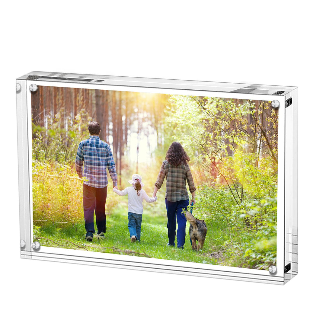 Boxalls Bilderrahmen 10 x 15 cm(4 x 6 inch), Acryl Magnetischer Fotorahmen, Doppelseitiges Rahmenlos