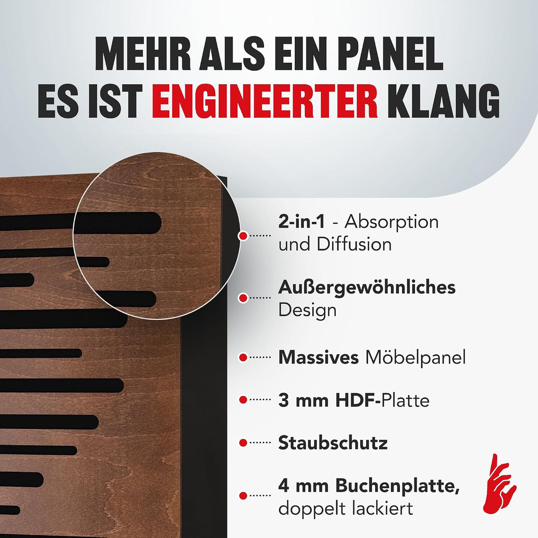 Addictive Sound AbFuser Hybrid Akustikpanel 100x50 cm, Wenge, Wenge