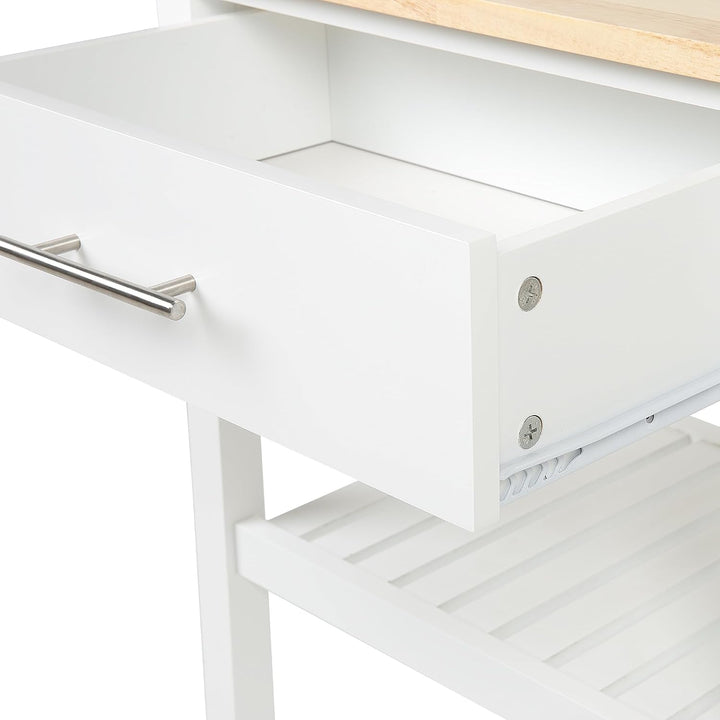Beliani Praktischer Servierwagen Ladhaus Stil weiss Hiuma