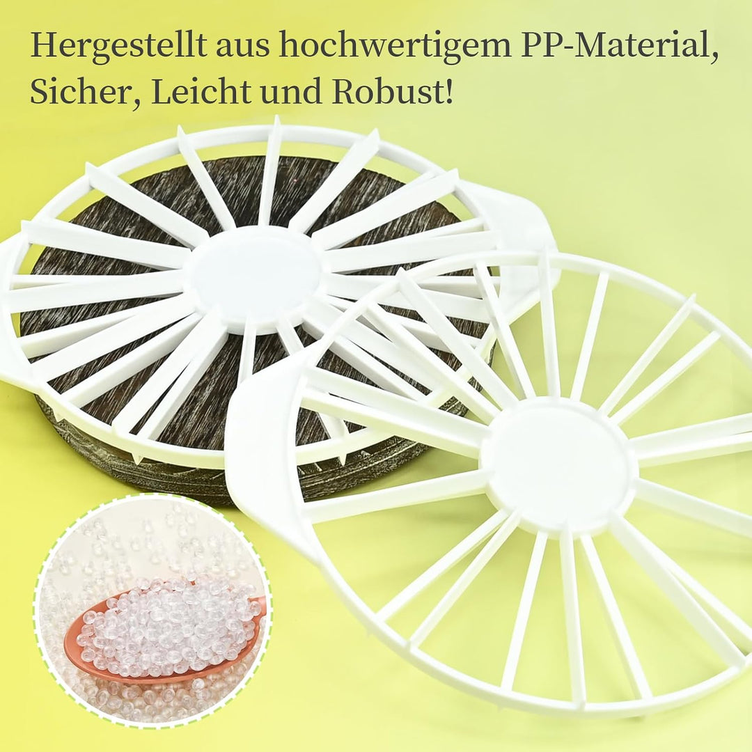 2er Set Tortenteiler Verstellbar - Runder Kuchen-Teiler für 10, 12, 14 oder 16 Stücke, Wiederverwend