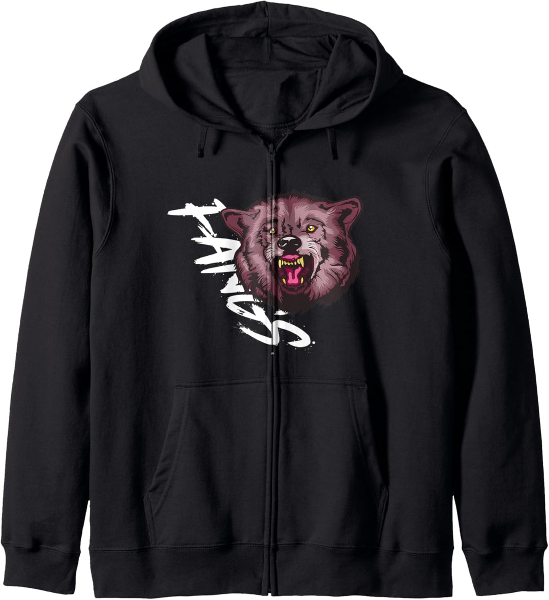 Wolf Fangs Geschenk Wölfe Kapuzenjacke