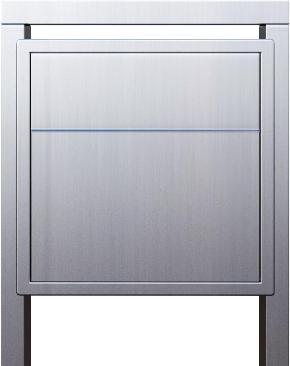 Standbriefkasten, Design Briefkasten freistehend Soprano Edelstahl – Bravios Neue Verbesserte Ausfüh