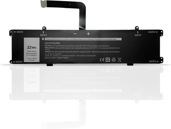 FTD6M 06HHW5 6HHW5 Laptop-Akku-Ersatz für Dell Latitude 7285 2-in-1 Keyboard Series(7.6V 22Wh)