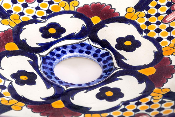 Juanetta - Handgemachtes mexikanisches Waschbecken - Cerames | Aufsatzwaschbecken 44 x 13,5 cm | Han