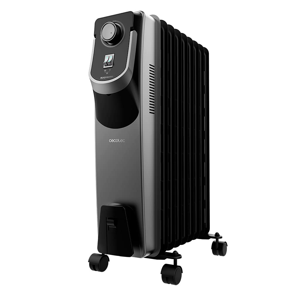 Cecotec Öl-Radiator ReadyWarm 9000 Space 360º Black. 2000 W, 9 Module, 3 Leistungsstufen, Kabelaufbe