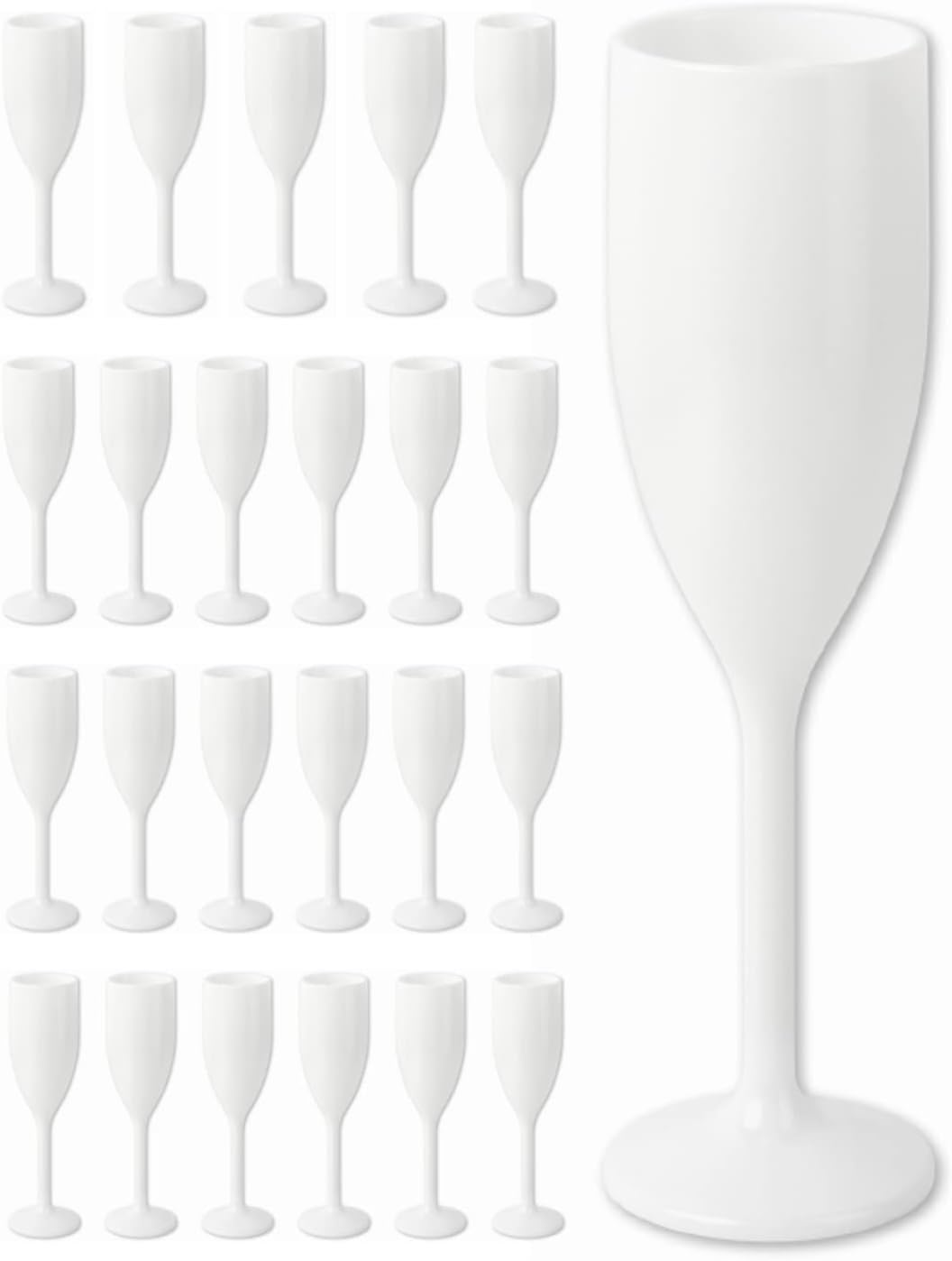 Schramm® Mehrweg Sektgläser in weiss wählbar 6, 12, 24 oder 48 Stück 150 ml Champagner Glas Sektflöt