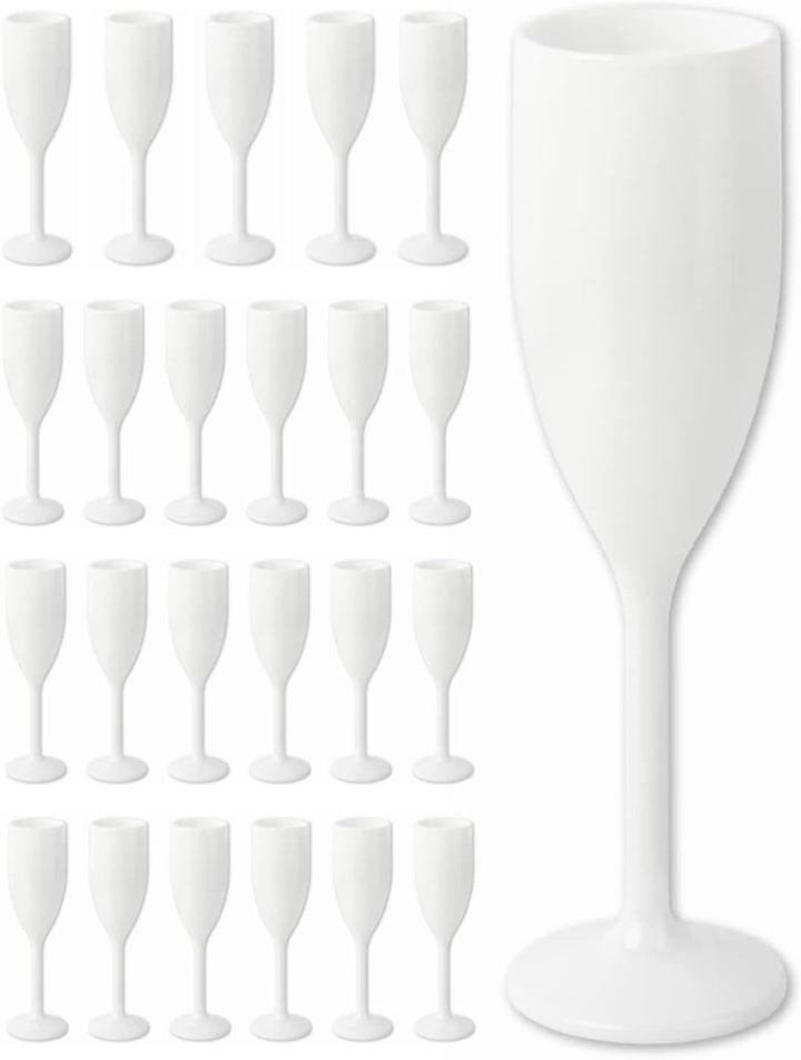 Schramm® Mehrweg Sektgläser in weiss wählbar 6, 12, 24 oder 48 Stück 150 ml Champagner Glas Sektflöt