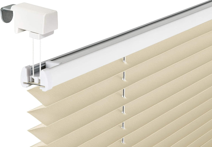 SchattenFreude Klemmfix-Plissee für Fenster | Mit Klemm-Haltern | Ohne Bohren | Creme, Breite: 150cm