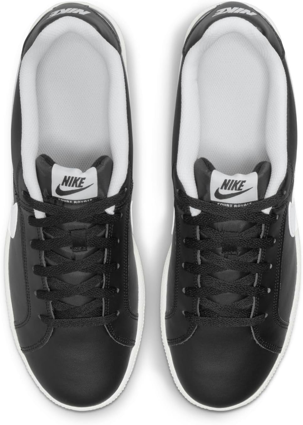 Nike Herren Court Royale Sneakers 42.5 EU Schwarz Black White 010, 42.5 EU Schwarz Black White 010