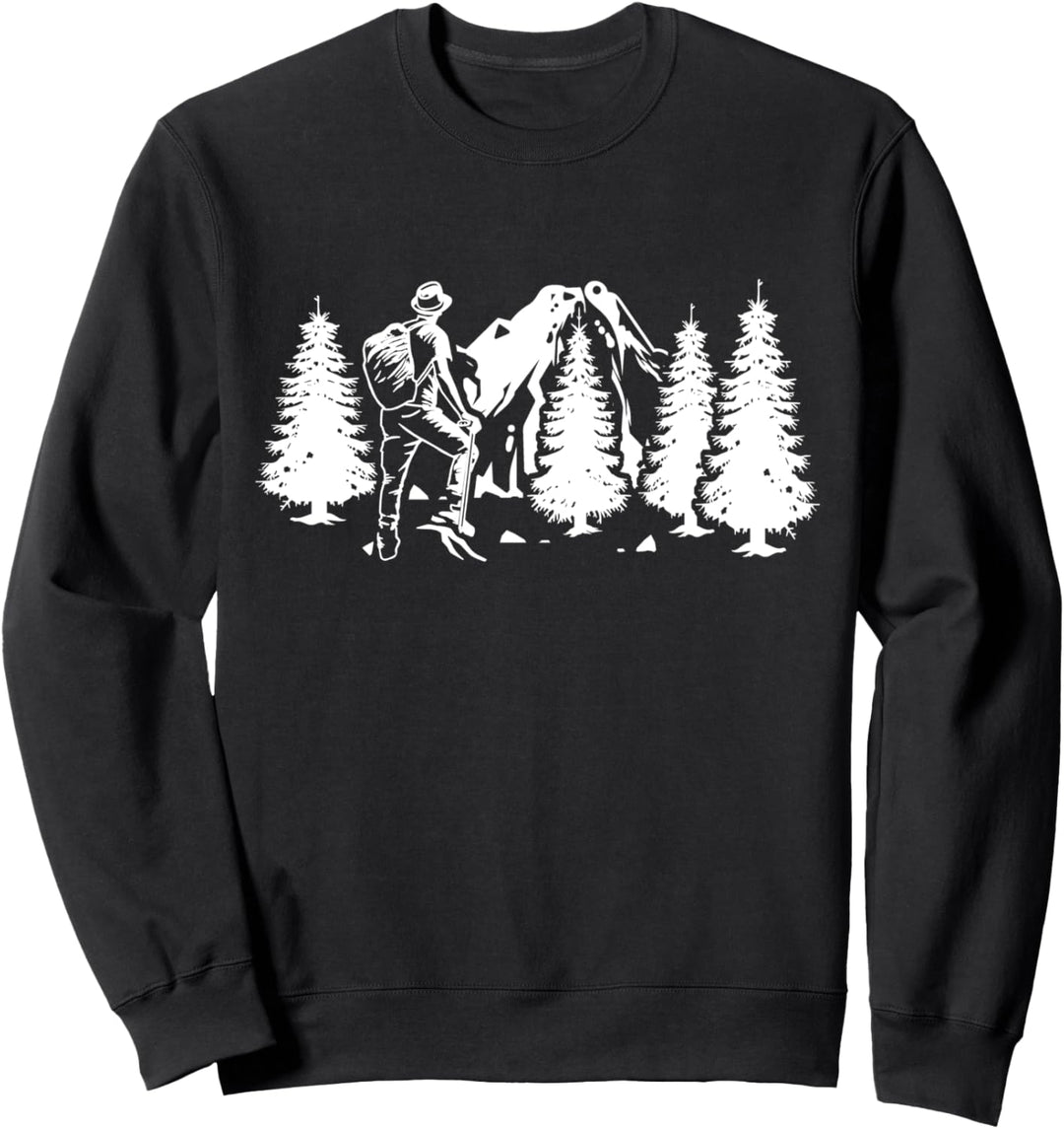 Wandern Spruch Wald Berge Westerwälder Wandern Sweatshirt
