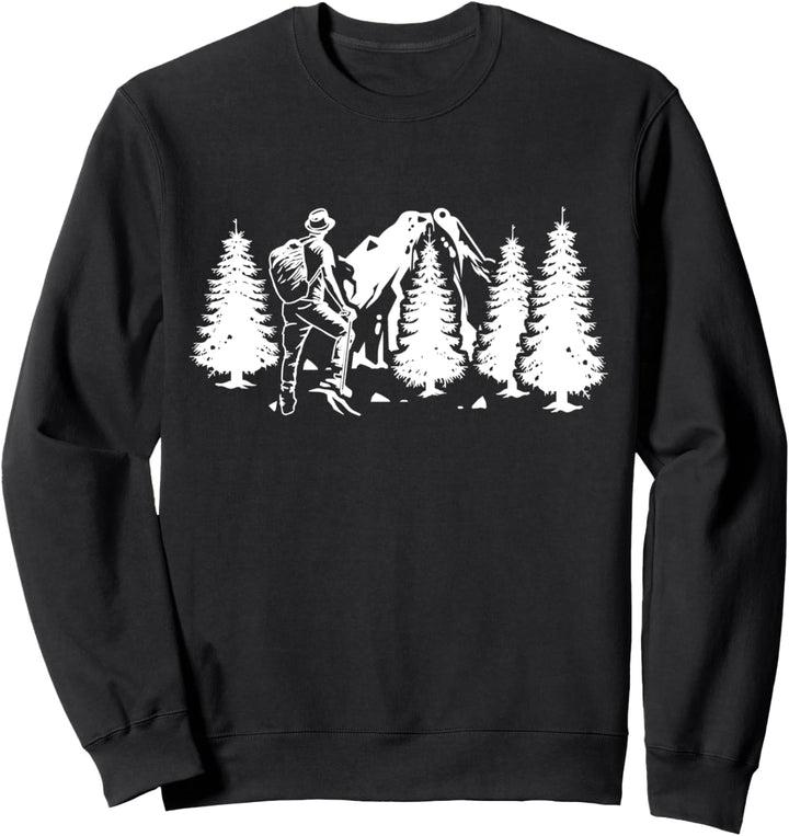 Wandern Spruch Wald Berge Westerwälder Wandern Sweatshirt
