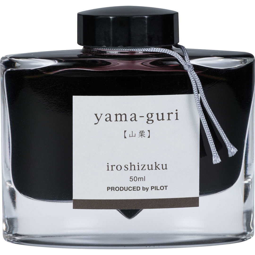 PILOT Iroshizuku 69219 Füllfederhalter-Tinte, Yama-Guri, Wild Chestnut (Dunkelbraun), 50 ml Flasche
