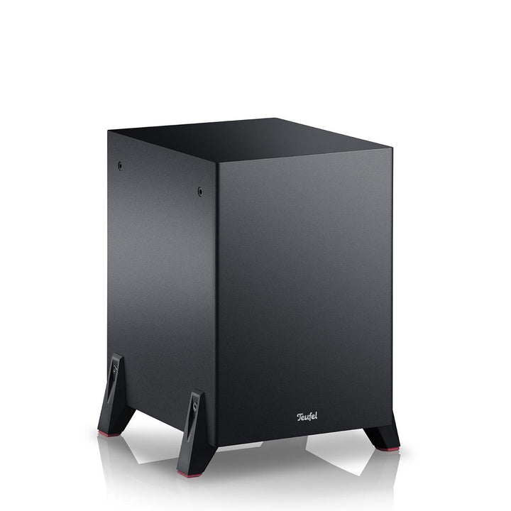 Teufel T 8 Aktiv-Subwoofer, als Frontfire- oder Downfire-Subwoofer 100 Watt Schwarz, Schwarz